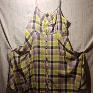 Torrid plaid midi length dress sz 2
